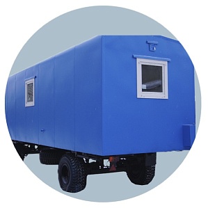 Вагон-дом кухня столовая на 12 человек 8000х2500 мм